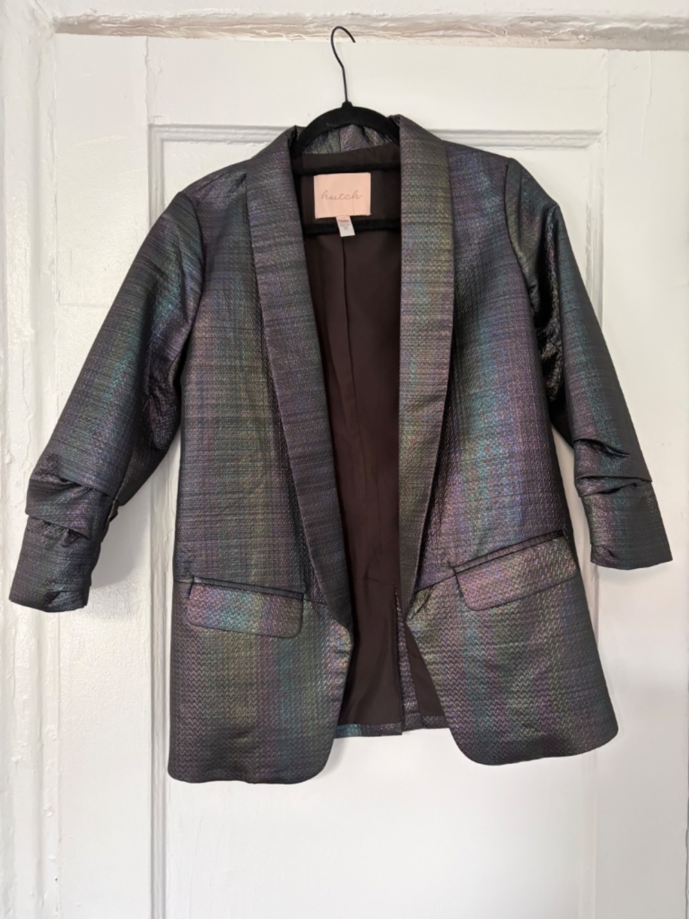 Metallic two-piece set blazer and shorts - Picture 2 of 5